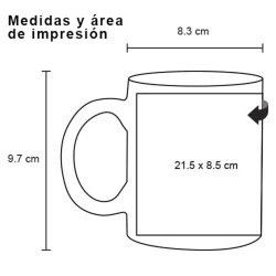 10 tazas blancas decoradas a color ambas caras.