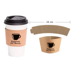 Mil fajillas para bebidas calientes impresas con su logotipo a un color.