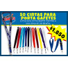 Cintas para porta gafetes de colores impresas a una tinta.