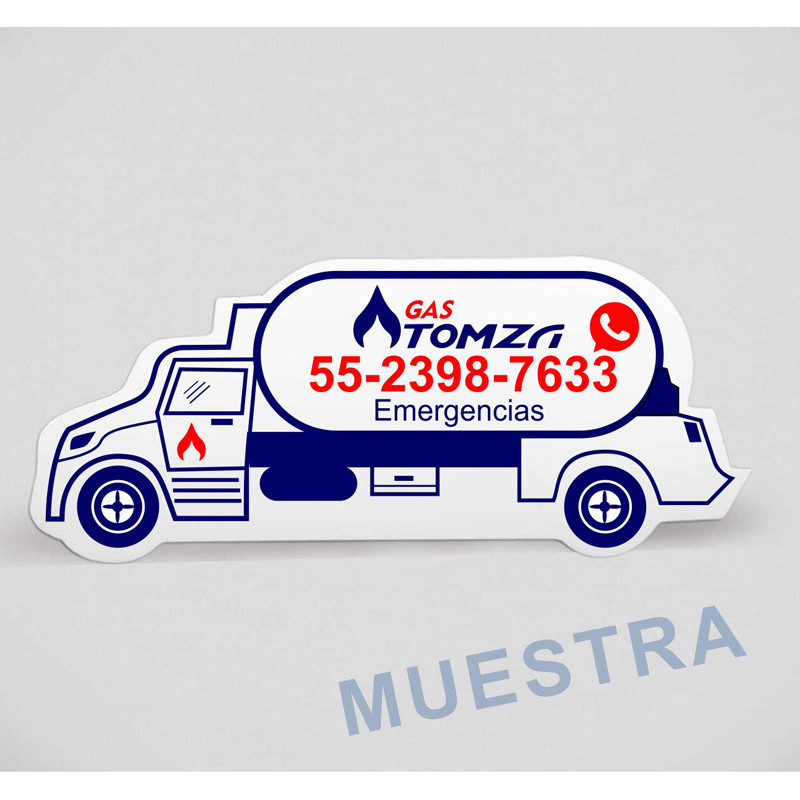 Imanes publicitario en forma de pipa gasera con su logotipo o marca medidas 4x0 cm. Acabado blanco mate.