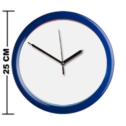 Reloj de pared modelo Indiana marca Armando Relojes con logotipo y publicidad impresa.