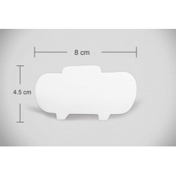 Imánes publicitarios en forma de tanque estacionario impreso a dos tintas en serigrafía.