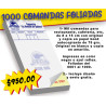 Mil comandas para restaurante, cafetería, etc. con una copia. Folio del 0001 al 1000