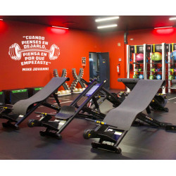 Vinil decorativo con frase motivacional “Cuando pienses en dejarlo, piensa en por qué empezaste”